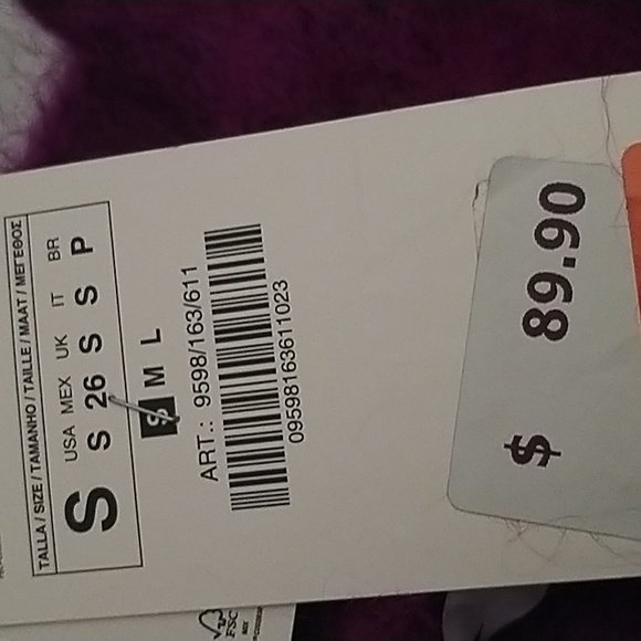 ZARA Purple Mohair One Shoulder with Ruffle Top - Picture 11 of 11